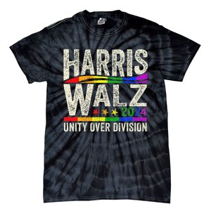 Harris Walz 2024 Unity Over Division Kamala Harris Tim Walz Tie-Dye T-Shirt