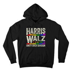 Harris Walz 2024 Unity Over Division Kamala Harris Tim Walz Tall Hoodie