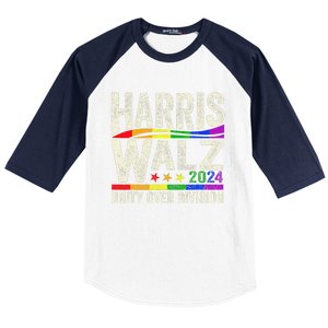 Harris Walz 2024 Unity Over Division Kamala Harris Tim Walz Baseball Sleeve Shirt