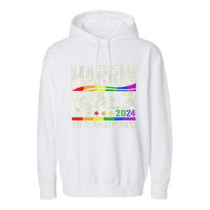 Harris Walz 2024 Unity Over Division Kamala Harris Tim Walz Garment-Dyed Fleece Hoodie