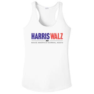 Harris Walz 2024 Make America Normal Again Ladies PosiCharge Competitor Racerback Tank