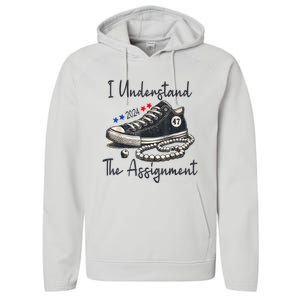 Harris Waltz 2024 I Understand The Assignment Chucks And Pearls Election 2024 Performance Fleece Hoodie