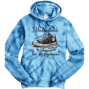 Harris Waltz 2024 I Understand The Assignment Chucks And Pearls Election 2024 Tie Dye Hoodie