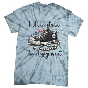 Harris Waltz 2024 I Understand The Assignment Chucks And Pearls Election 2024 Tie-Dye T-Shirt