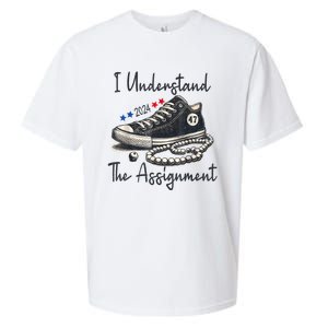 Harris Waltz 2024 I Understand The Assignment Chucks And Pearls Election 2024 Sueded Cloud Jersey T-Shirt