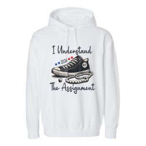 Harris Waltz 2024 I Understand The Assignment Chucks And Pearls Election 2024 Garment-Dyed Fleece Hoodie