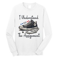 Harris Waltz 2024 I Understand The Assignment Chucks And Pearls Election 2024 Long Sleeve Shirt