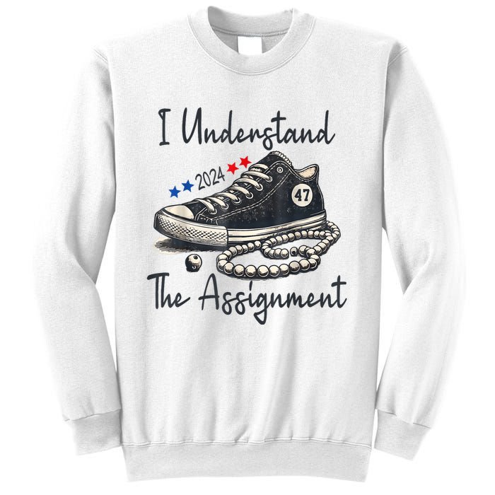 Harris Waltz 2024 I Understand The Assignment Chucks And Pearls Election 2024 Sweatshirt