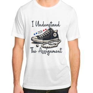 Harris Waltz 2024 I Understand The Assignment Chucks And Pearls Election 2024 Adult ChromaSoft Performance T-Shirt