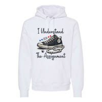 Harris Waltz 2024 I Understand The Assignment Chucks And Pearls Election 2024 Premium Hoodie