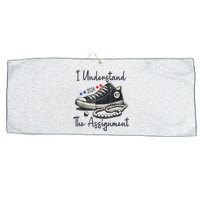 Harris Waltz 2024 I Understand The Assignment Chucks And Pearls Election 2024 Large Microfiber Waffle Golf Towel