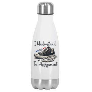 Harris Waltz 2024 I Understand The Assignment Chucks And Pearls Election 2024 Stainless Steel Insulated Water Bottle