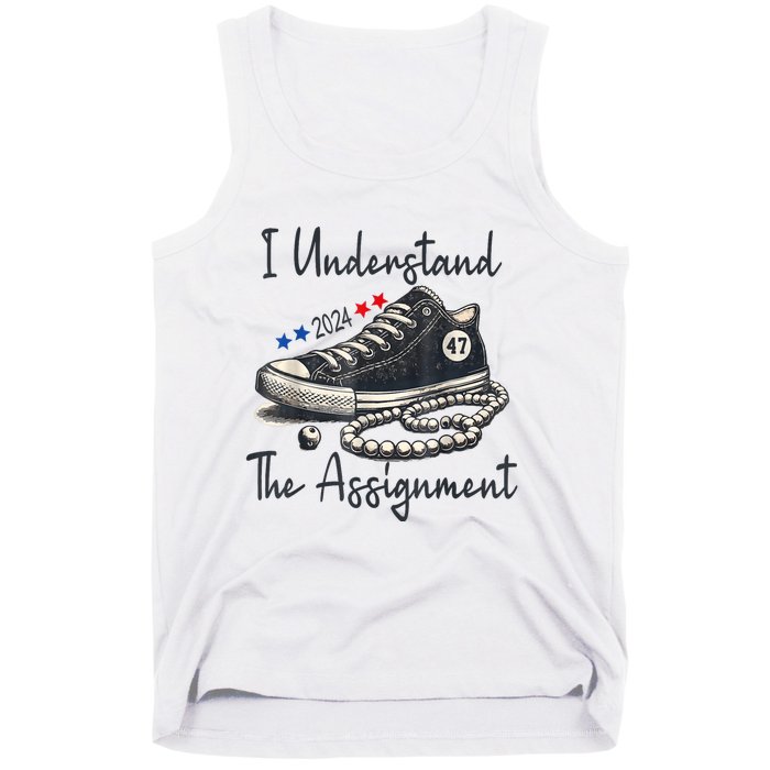 Harris Waltz 2024 I Understand The Assignment Chucks And Pearls Election 2024 Tank Top