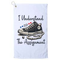 Harris Waltz 2024 I Understand The Assignment Chucks And Pearls Election 2024 Platinum Collection Golf Towel