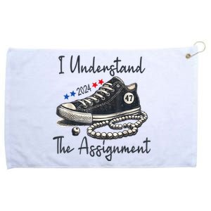 Harris Waltz 2024 I Understand The Assignment Chucks And Pearls Election 2024 Grommeted Golf Towel