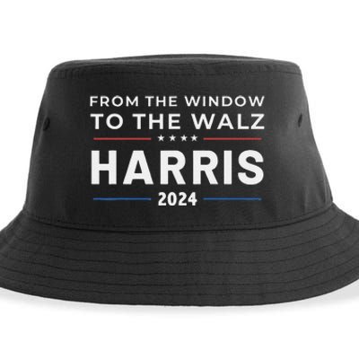 Harris Walz 2024 Window Elect President Kamala Vp Tim Sustainable Bucket Hat