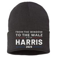 Harris Walz 2024 Window Elect President Kamala Vp Tim Sustainable Knit Beanie