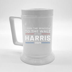 Harris Walz 2024 Window Elect President Kamala Vp Tim Beer Stein