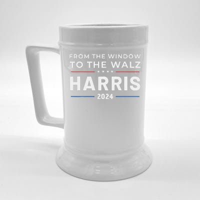 Harris Walz 2024 Window Elect President Kamala Vp Tim Beer Stein