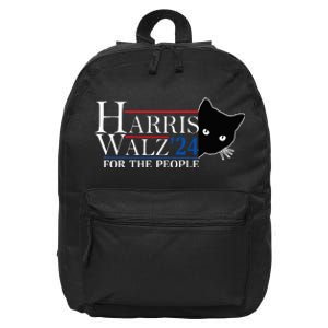 Harris Waltz 2024 For The People Cat Lady Kamala Harris 2024 16 in Basic Backpack