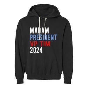 Harris Walz 2024 Kamala Harris Tim Walz President Democratic Garment-Dyed Fleece Hoodie