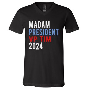 Harris Walz 2024 Kamala Harris Tim Walz President Democratic V-Neck T-Shirt