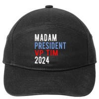 Harris Walz 2024 Kamala Harris Tim Walz President Democratic 7-Panel Snapback Hat