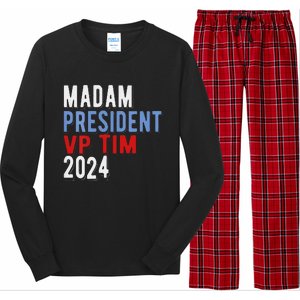 Harris Walz 2024 Kamala Harris Tim Walz President Democratic Long Sleeve Pajama Set