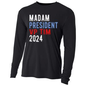 Harris Walz 2024 Kamala Harris Tim Walz President Democratic Cooling Performance Long Sleeve Crew