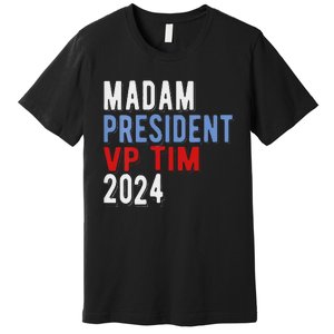 Harris Walz 2024 Kamala Harris Tim Walz President Democratic Premium T-Shirt