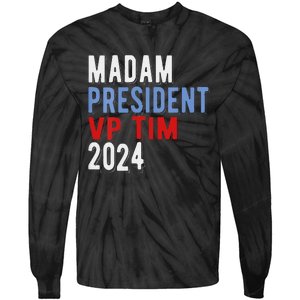 Harris Walz 2024 Kamala Harris Tim Walz President Democratic Tie-Dye Long Sleeve Shirt