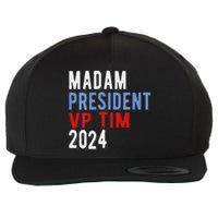 Harris Walz 2024 Kamala Harris Tim Walz President Democratic Wool Snapback Cap