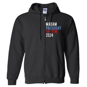 Harris Walz 2024 Kamala Harris Tim Walz President Democratic Full Zip Hoodie