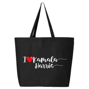 Harris Walz 2024 I Love Kamala Harris 2024 Funny Election 25L Jumbo Tote