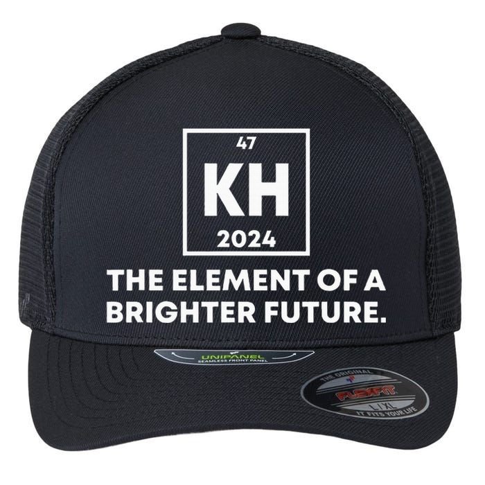 Harris Walz 2024 The Element Of A Brighter Future Kamala Flexfit Unipanel Trucker Cap