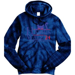 Harris Waltz 2024 WeRe Not Going Back Funny Cat Lady Tie Dye Hoodie