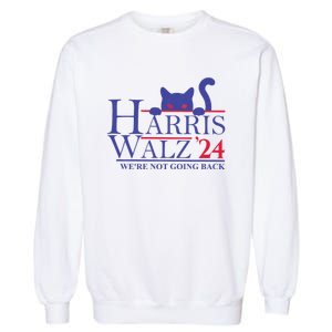 Harris Waltz 2024 WeRe Not Going Back Funny Cat Lady Garment-Dyed Sweatshirt