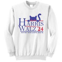 Harris Waltz 2024 WeRe Not Going Back Funny Cat Lady Sweatshirt