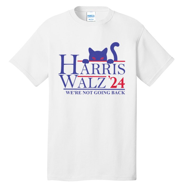 Harris Waltz 2024 WeRe Not Going Back Funny Cat Lady Tall T-Shirt