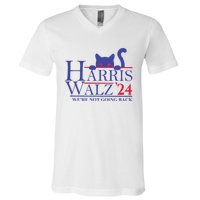 Harris Waltz 2024 WeRe Not Going Back Funny Cat Lady V-Neck T-Shirt