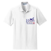 Harris Waltz 2024 WeRe Not Going Back Funny Cat Lady Dry Zone Grid Polo