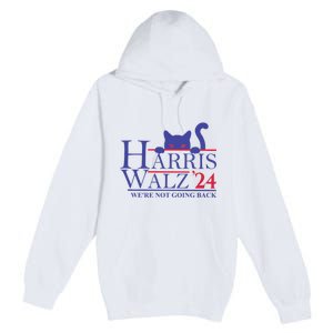 Harris Waltz 2024 WeRe Not Going Back Funny Cat Lady Premium Pullover Hoodie