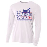 Harris Waltz 2024 WeRe Not Going Back Funny Cat Lady Cooling Performance Long Sleeve Crew