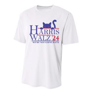 Harris Waltz 2024 WeRe Not Going Back Funny Cat Lady Performance Sprint T-Shirt