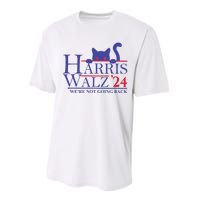 Harris Waltz 2024 WeRe Not Going Back Funny Cat Lady Performance Sprint T-Shirt