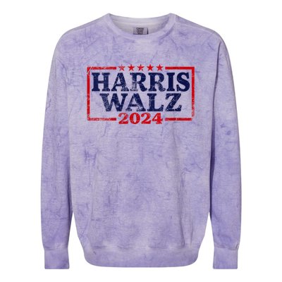 Harris Waltz 2024 Election Kamala Harris Tim Waltz 2024 Colorblast Crewneck Sweatshirt