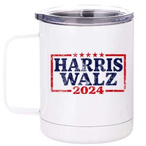 Harris Waltz 2024 Election Kamala Harris Tim Waltz 2024 12 oz Stainless Steel Tumbler Cup