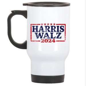 Harris Waltz 2024 Election Kamala Harris Tim Waltz 2024 Stainless Steel Travel Mug