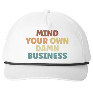 Harris Walz 2024 Mind Your Own Damn Business Snapback Five-Panel Rope Hat