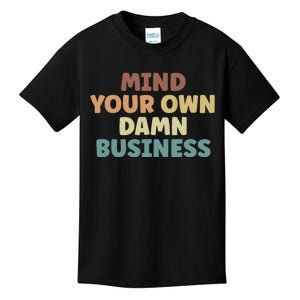 Harris Walz 2024 Mind Your Own Damn Business Kids T-Shirt